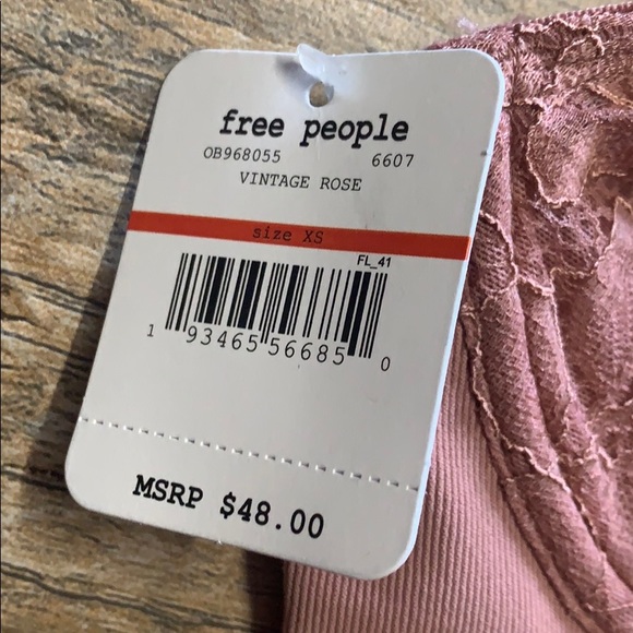 NWT Free People Vintage Rose Bianca Longline Bra - Picture 3 of 5
